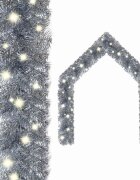 vidaXL Коледен гирлянд с LED лампички 20 м сребрист