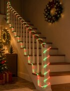 vidaXL Коледен LED светлинен маркуч 240 LED светодиода Червено Зелено
