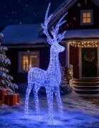 vidaXL Коледен светещ елен с LED 1000 LED светодиода Синьо