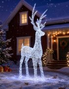 vidaXL Коледен светещ елен с LED 1000 LED светодиода Студено бяло