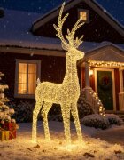vidaXL Коледен светещ елен с LED 1000 LED светодиода Топло бяло