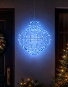 vidaXL Коледен светещ шпиц 192 LED светодиода Синьо Ø 45 x 40 cm