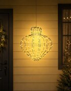 vidaXL Коледен светещ шпиц 192 LED светодиода Топло бяло Ø 45 x 40 cm