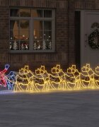 vidaXL Коледна Декорация LED светодиода Многоцветен 69 x 79 см ПВЦ