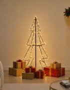 vidaXL Коледна елха конус 160 LED за закрито и открито 78x120 см
