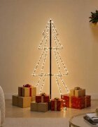 vidaXL Коледна елха конус 160 LED за закрито и открито 78x120 см