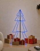 vidaXL Коледна елха конус 160 LED за закрито и открито 78x120 см