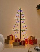 vidaXL Коледна елха конус 160 LED за закрито и открито 78x120 см