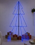vidaXL Коледна елха конус 200 LED за закрито и открито 98x150 см