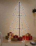 vidaXL Коледна елха конус 200 LED за закрито и открито 98x150 см