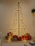 vidaXL Коледна елха конус 240 LED за закрито и открито 115x150 см
