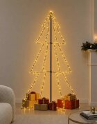 vidaXL Коледна елха конус 240 LED за закрито и открито 118x180 см