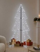 vidaXL Коледна елха конус 240 LED за закрито и открито 118x180 см