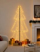 vidaXL Коледна елха конус 300 LED за закрито и открито 120x220 см