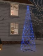 vidaXL Коледна елха конус синя 1400 LED 160x500 см