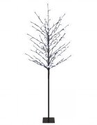 vidaXL Коледна елха с LED лампички Черно 150 cm Стомана