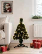 vidaXL Коледна елха с оптични влакна 64 см 12 LED светодиода