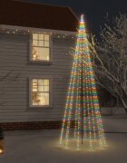 vidaXL Коледна елха с шип многоцветна 732 LED 500 см