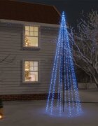 vidaXL Коледна елха с шип синя 732 LED 500 см