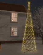 vidaXL Коледна елха с шишарка топло бяло 3000 LED диода 230x800 см
