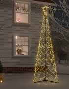 vidaXL Коледна елха с шишарка топло бяло 500 LED диода 100x300 см