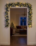 vidaXL Коледна гирлянда Зелен и бял 270 cm ПВЦ 50 LED светодиода
