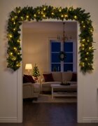 vidaXL Коледна гирлянда Зелено 270 cm PVC и PE 50 LED светодиода