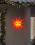 vidaXL Коледна лампа с LED сгъваема червена 57 см