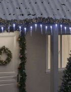 vidaXL Коледна лампа тип „ледулка“ 200 LED диода студено бяла 20 м акрил PVC