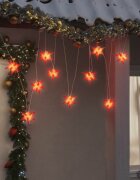 vidaXL Коледна лампички 10 LED червени 10 см