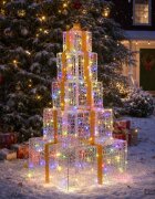 vidaXL Коледна LED декорация комплект светещи кутии 250 LED светодиода