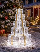 vidaXL Коледна LED декорация комплект светещи кутии 250 LED светодиода