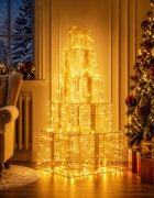 vidaXL Коледна LED декорация комплект светещи кутии 250 LED светодиода