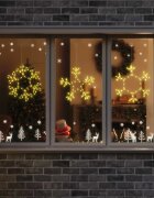 vidaXL Коледна снежинка 252 LED светодиода Топло бяло 445 x 38 см ПВЦ