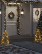 vidaXL Коледна светеща украса елха с шипове 80 LED 60 см