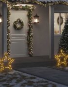 vidaXL Коледна светеща украса с шипове звезда 80 LED 60 см