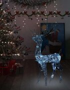 vidaXL Коледна украса елен акрил 140 LED 128 см студено бяло