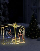 vidaXL Коледна украса Рождество Христово 240 LED 116x41x87 см