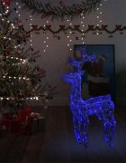 vidaXL Коледна украса северен елен 90 LED 60x16x100 см акрил