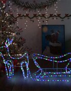 vidaXL Коледна украса за открито северен елен с шейна 252 LED лампи