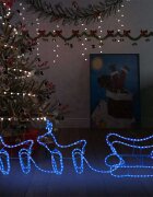 vidaXL Коледна украса за открито северен елен с шейна 576 LED