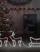 vidaXL Коледна украса за открито северен елен с шейна 576 LED
