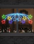 vidaXL Коледна звезда 432 LED светодиода Многоцветен 182 x 58 см ПВЦ