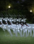 vidaXL Коледни елени 6 бр бяла 120 LED