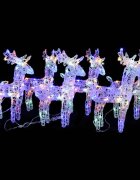 vidaXL Коледни елени 6 бр многоцветни 240 LED акрил