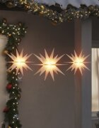 vidaXL Коледни лампи с LED 3 бр сгъваеми бели