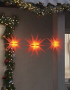 vidaXL Коледни лампи с LED 3 бр сгъваеми червени
