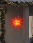 vidaXL Коледни лампи с LED 3 бр сгъваеми червени 57 см