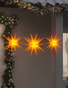 vidaXL Коледни лампи с LED 3 бр сгъваеми жълти