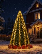 vidaXL Коледни лампички мрежа с 300 LED 300 см